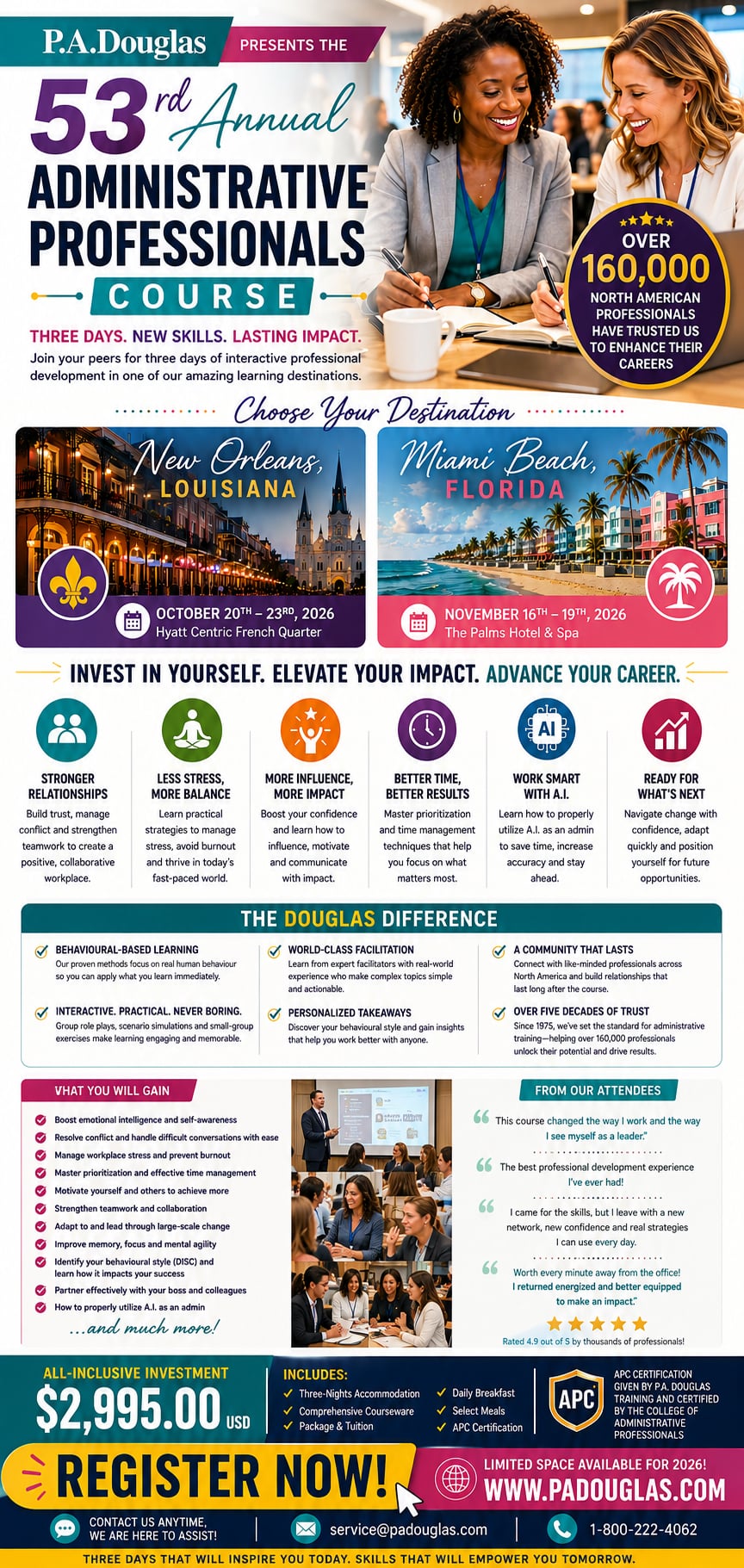 【英語】Organization Excutive Course 5 The 53rd Annual Administrative Professionals Course In-Person
